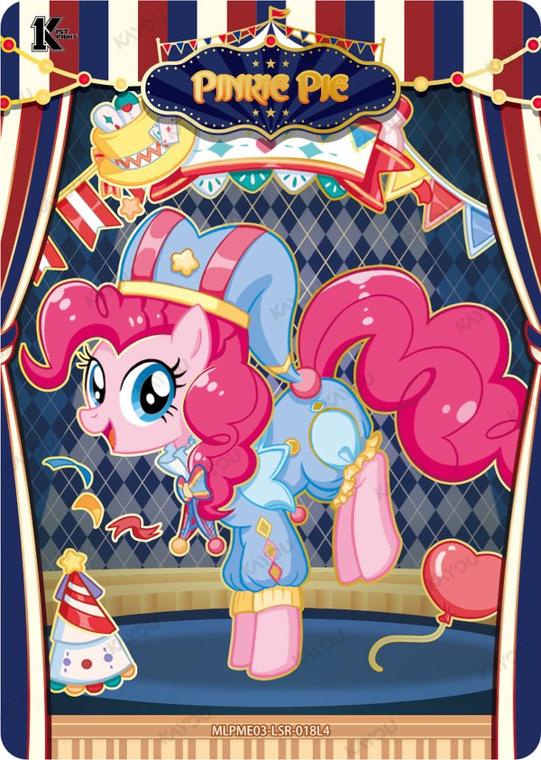 Pinkie Pie MLPME03-LSR-018L4 card from Moon Edition Series 3