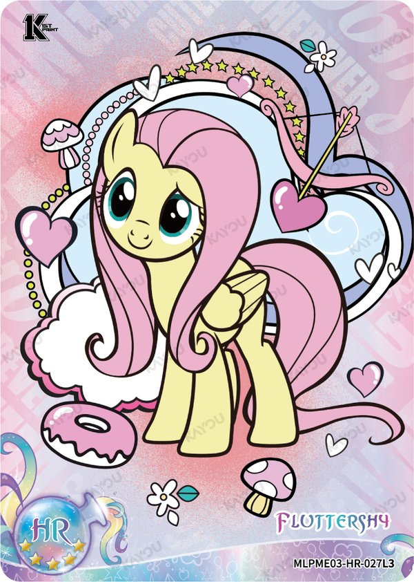 Fluttershy MLPME03-HR-027L3 card from Moon Edition Series 3