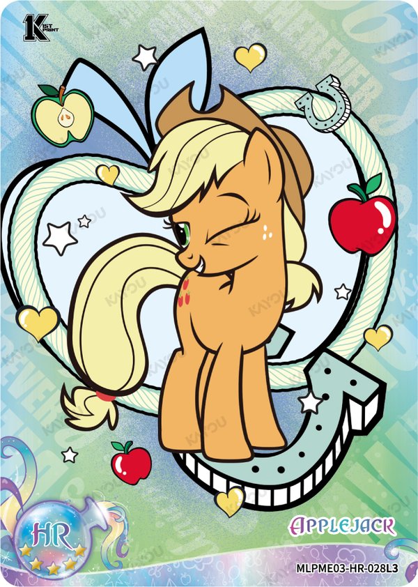 Applejack MLPME03-HR-028L3 card from Moon Edition Series 3