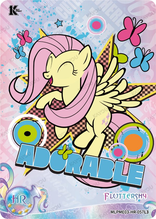Fluttershy MLPME03-HR-057L3 card from Moon Edition Series 3