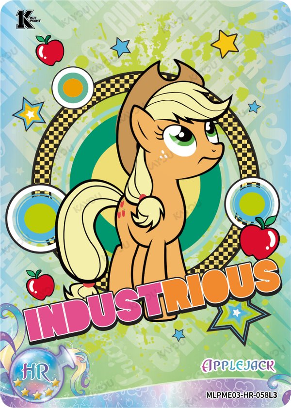Applejack MLPME03-HR-058L3 card from Moon Edition Series 3