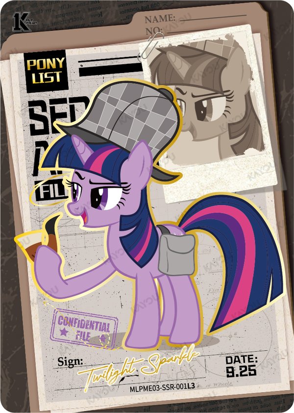 Twilight Sparkle MLPME03-SSR-001L3 card from Moon Edition Series 3