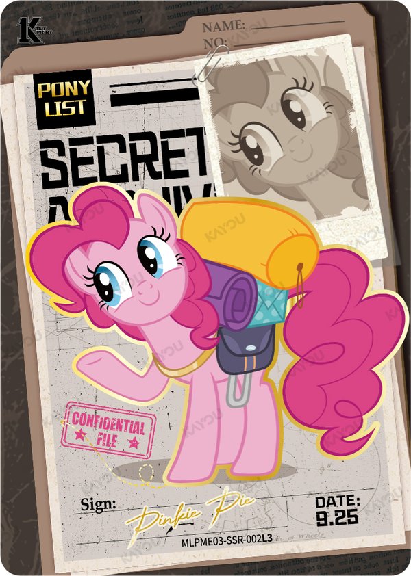 Pinkie Pie MLPME03-SSR-002L3 card from Moon Edition Series 3