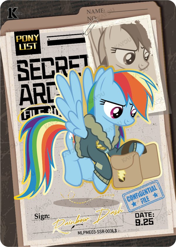 Rainbow Dash MLPME03-SSR-003L3 card from Moon Edition Series 3