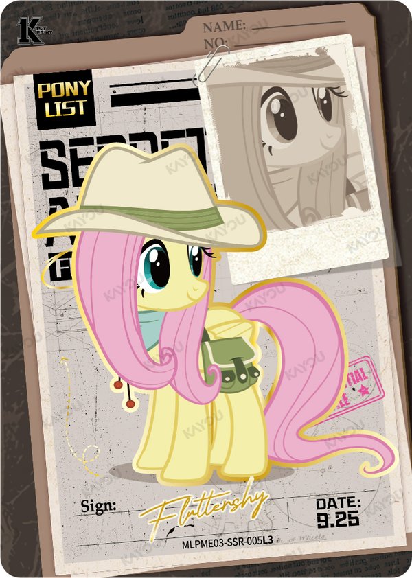 Fluttershy MLPME03-SSR-005L3 card from Moon Edition Series 3