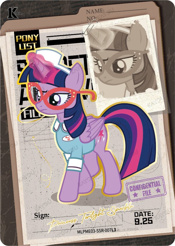 Princess Twilight Sparkle MLPME03-SSR-007L3 card from Moon Edition Series 3
