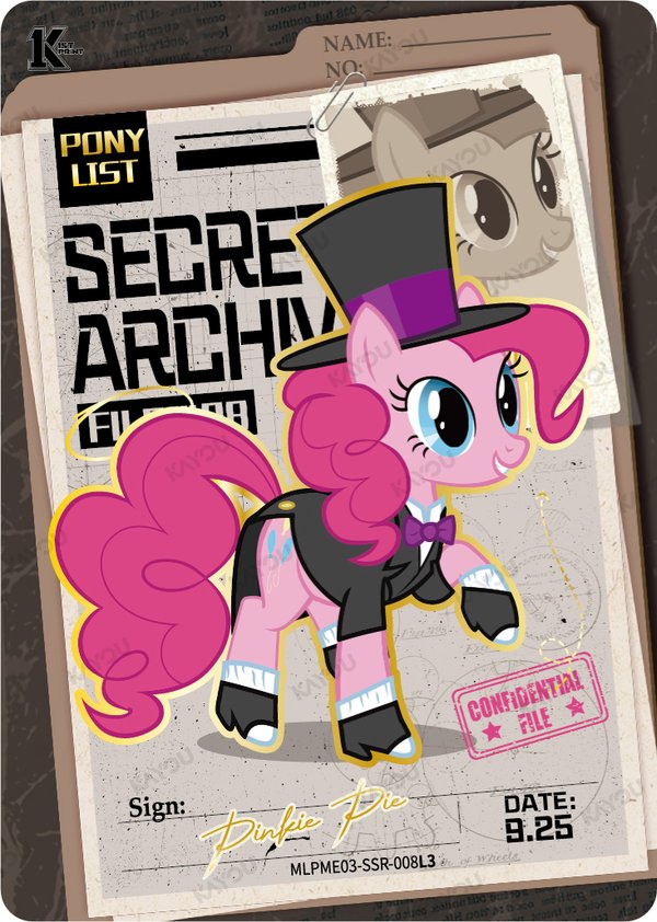 Pinkie Pie MLPME03-SSR-008L3 card from Moon Edition Series 3