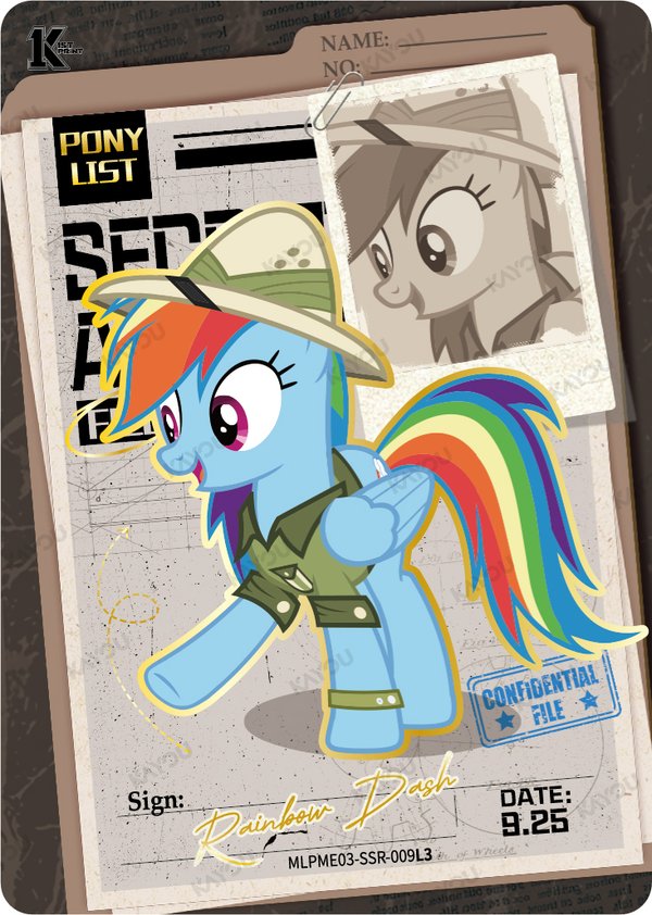 Rainbow Dash MLPME03-SSR-009L3 card from Moon Edition Series 3