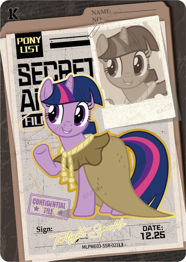 Twilight Sparkle MLPME03-SSR-021L3 card from Moon Edition Series 3