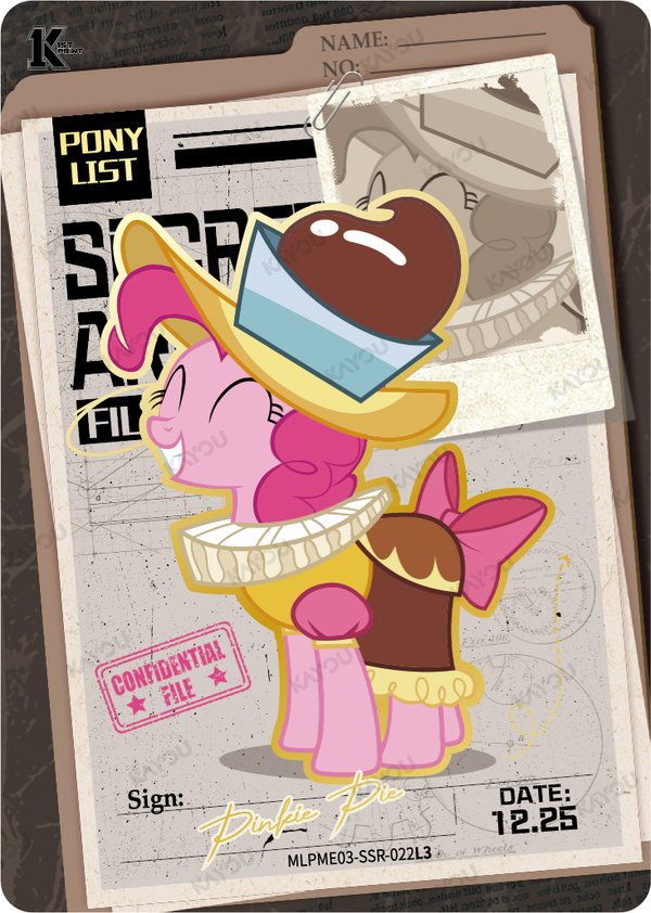 Pinkie Pie MLPME03-SSR-022L3 card from Moon Edition Series 3
