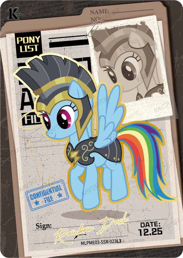 Rainbow Dash MLPME03-SSR-023L3 card from Moon Edition Series 3