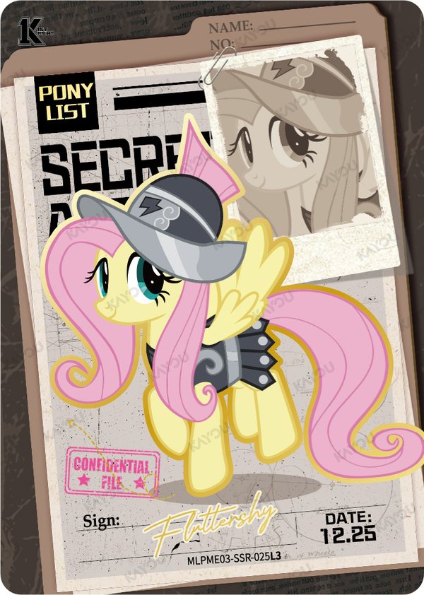 Fluttershy MLPME03-SSR-025L3 card from Moon Edition Series 3