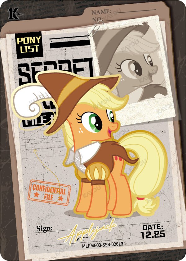 Applejack MLPME03-SSR-026L3 card from Moon Edition Series 3