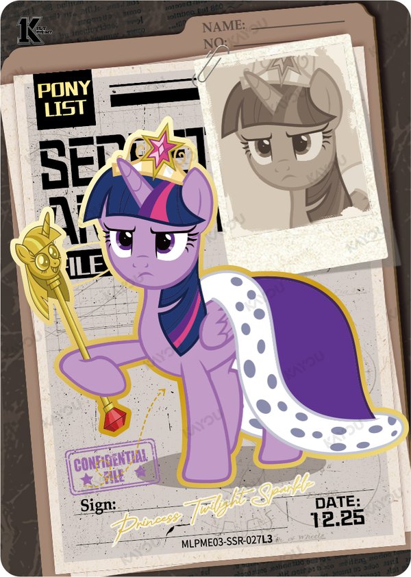 Princess Twilight Sparkle MLPME03-SSR-027L3 card from Moon Edition Series 3