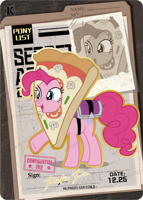 Pinkie Pie MLPME03-SSR-028L3 card from Moon Edition Series 3