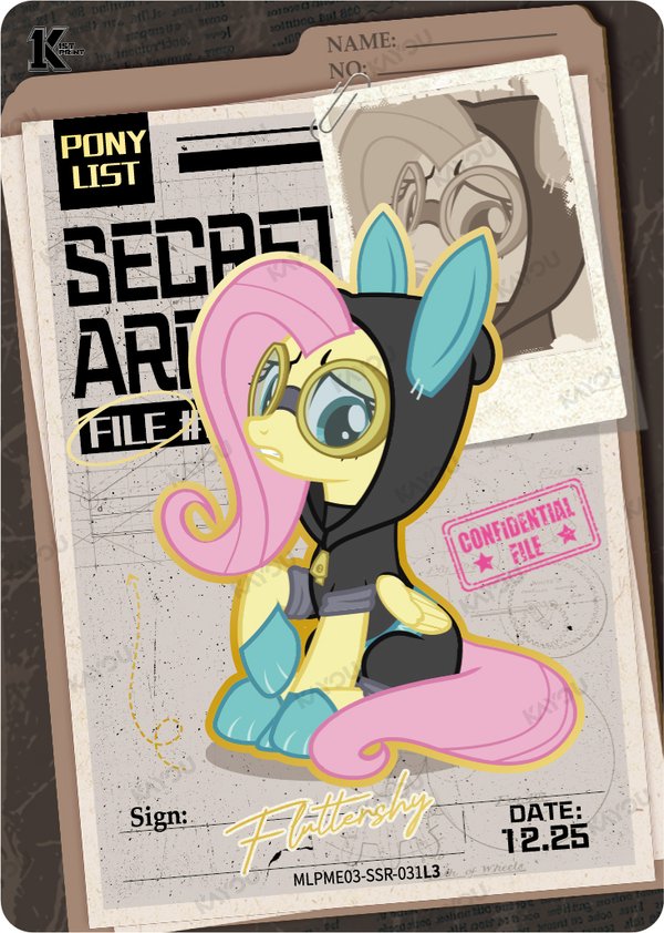 Fluttershy MLPME03-SSR-31L3 card from Moon Edition Series 3