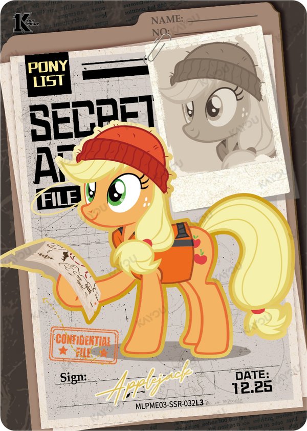 Applejack MLPME03-SSR-32L3 card from Moon Edition Series 3