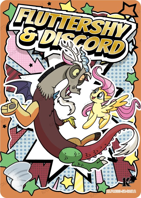 Fluttershy & Discord MLPME03-SR-018L2 card from Moon Edition Series 3
