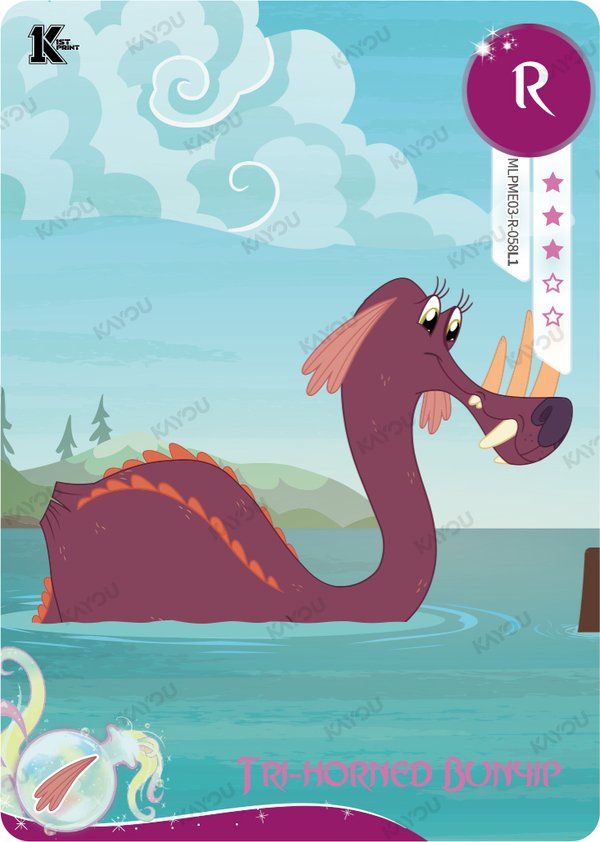 Tri-horned Bunyip MLPME03-R-058L1 card from Moon Edition Series 3