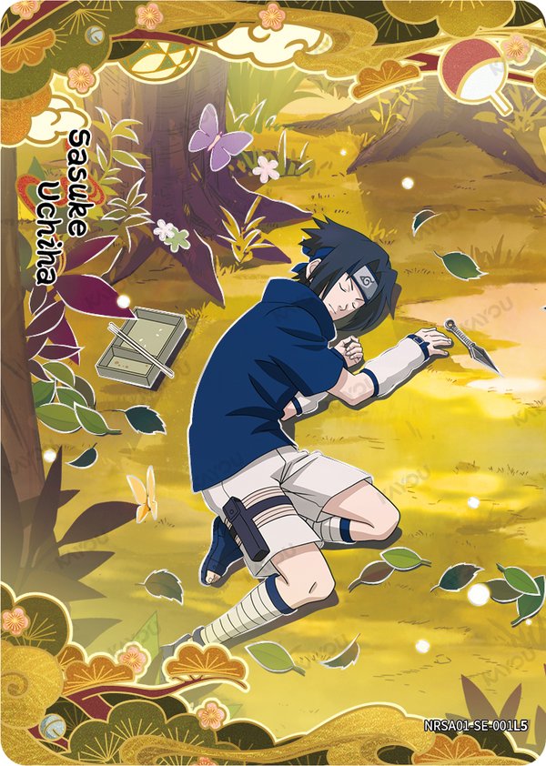 Sasuke Uchiha NRSA01-SE-001L5 card from Heaven Scroll Series 1