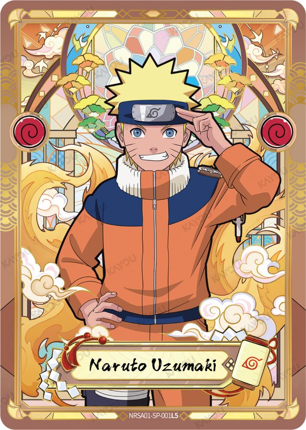 Naruto Uzumaki NRSA01-SP-001L5 card from Heaven Scroll Series 1