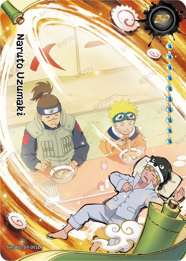 Naruto Uzumaki NRSA01-BP-001L4 card from Heaven Scroll Series 1