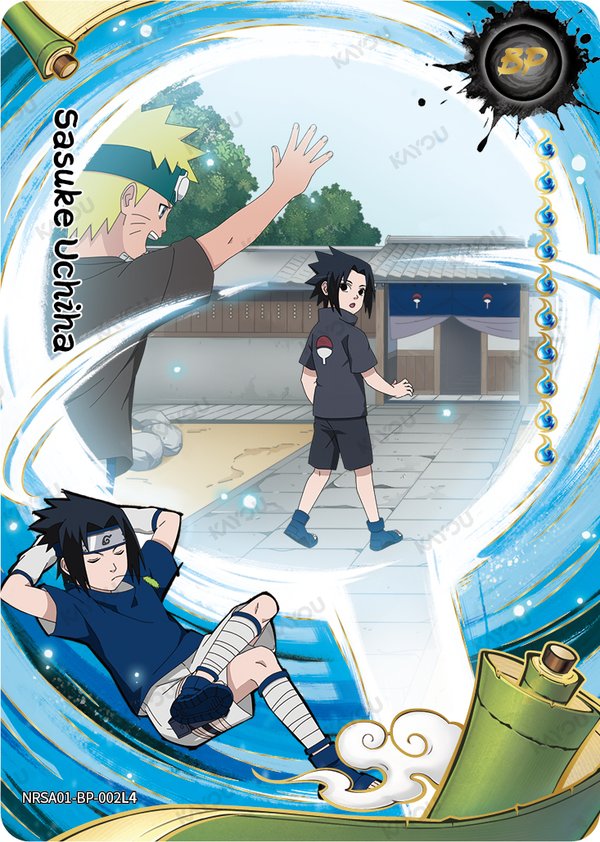 Sasuke Uchiha NRSA01-BP-002L4 card from Heaven Scroll Series 1