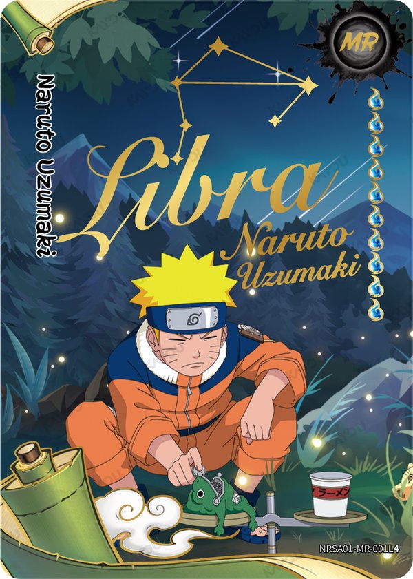 Naruto Uzumaki NRSA01-MR-001L4 card from Heaven Scroll Series 1