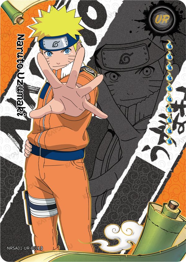 Naruto Uzumaki NRSA-01-UR-001L3 card from Heaven Scroll Series 1
