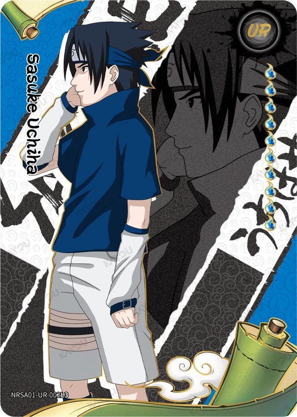 Sasuke Uchiha NRSA-01-UR-002L3 card from Heaven Scroll Series 1
