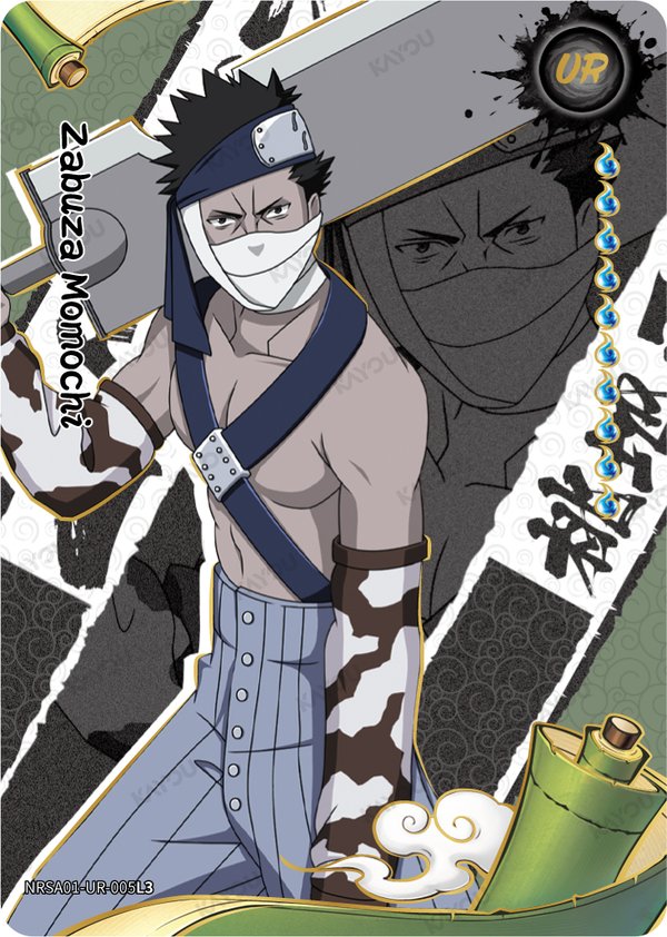 Zabuza Momochi NRSA-01-UR-005L3 card from Heaven Scroll Series 1