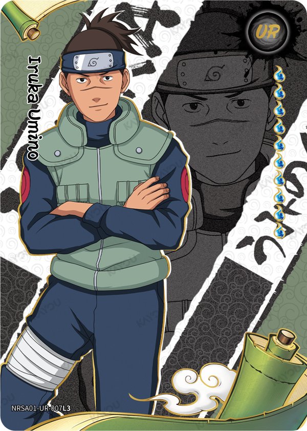 Iruka Umino NRSA-01-UR-007L3 card from Heaven Scroll Series 1
