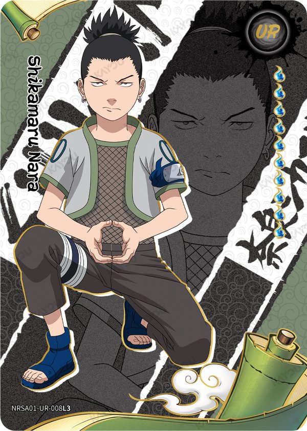 Shikamaru Nara NRSA-01-UR-008L3 card from Heaven Scroll Series 1