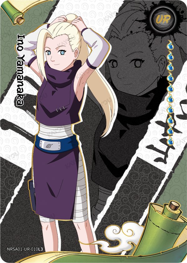 Ino Yamanaka NRSA-01-UR-010L3 card from Heaven Scroll Series 1