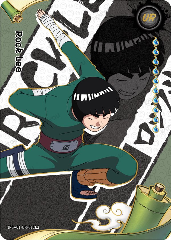 Rock Lee NRSA-01-UR-012L3 card from Heaven Scroll Series 1