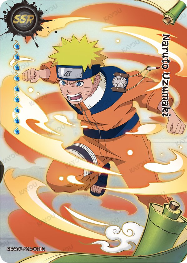 Naruto Uzumaki NRSA01-SSR-002L3 card from Heaven Scroll Series 1