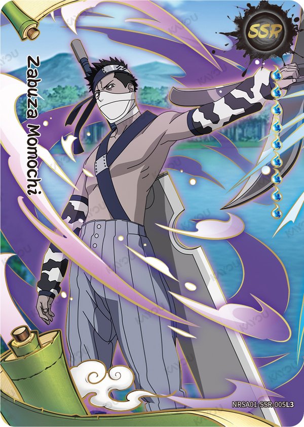 Zabuza Momochi NRSA01-SSR-005L3 card from Heaven Scroll Series 1