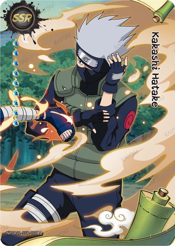 Kakashi Hatake NRSA01-SSR-008L3 card from Heaven Scroll Series 1