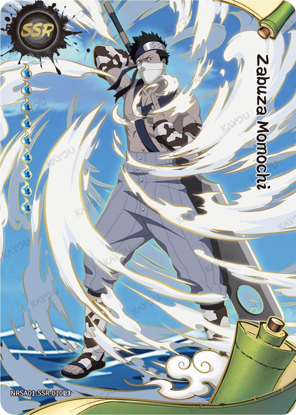 Zabuza Momochi NRSA01-SSR-010L3 card from Heaven Scroll Series 1