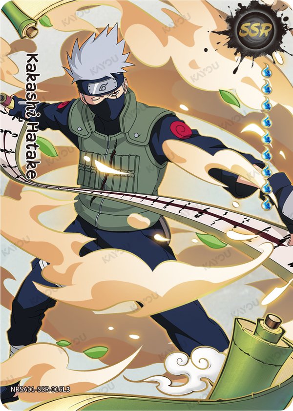 Kakashi Hatake NRSA01-SSR-016L3 card from Heaven Scroll Series 1