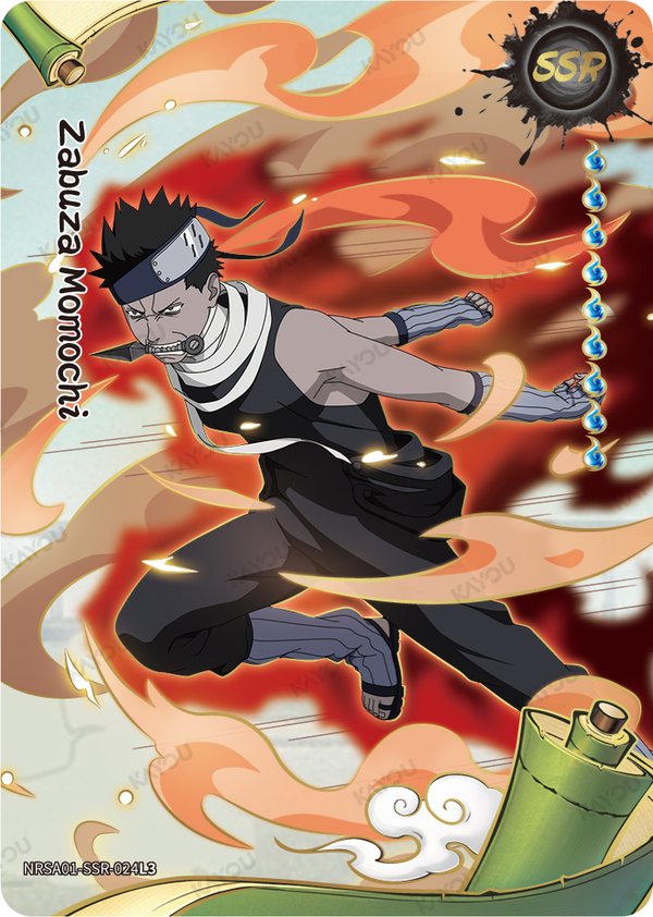 Zabuza Momochi NRSA01-SSR-024L3 card from Heaven Scroll Series 1