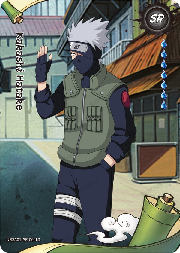 Kakashi Hatake NRSA01-SR-004L2 card from Heaven Scroll Series 1