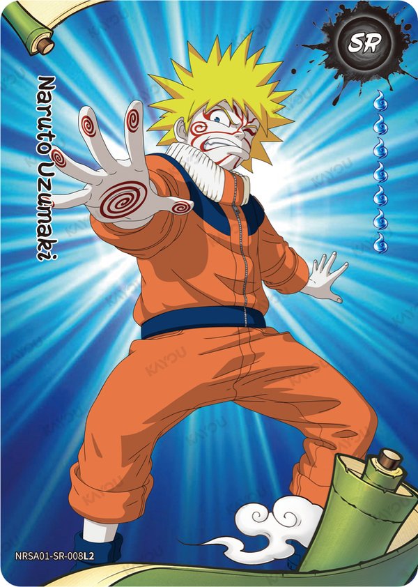 Naruto Uzumaki NRSA01-SR-008L2 card from Heaven Scroll Series 1