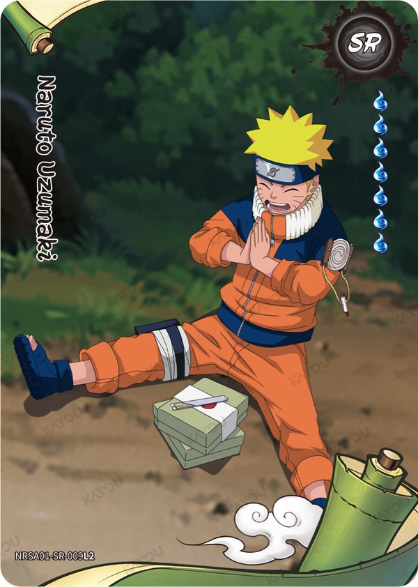 Naruto Uzumaki NRSA01-SR-009L2 card from Heaven Scroll Series 1
