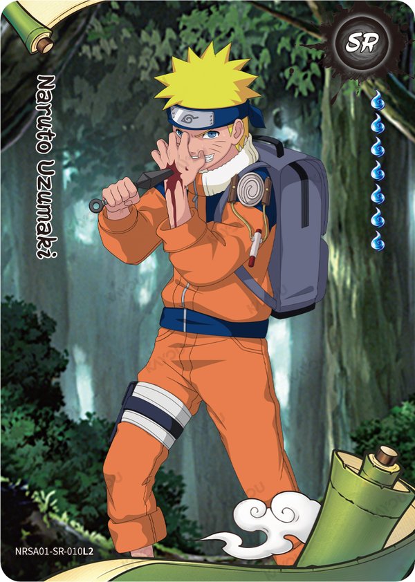 Naruto Uzumaki NRSA01-SR-010L2 card from Heaven Scroll Series 1