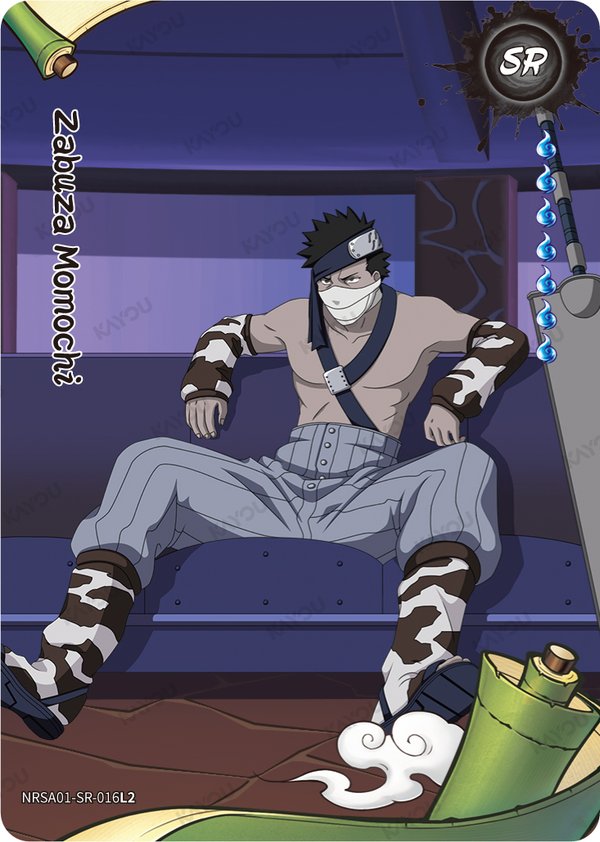 Zabuza Momochi NRSA01-SR-016L2 card from Heaven Scroll Series 1