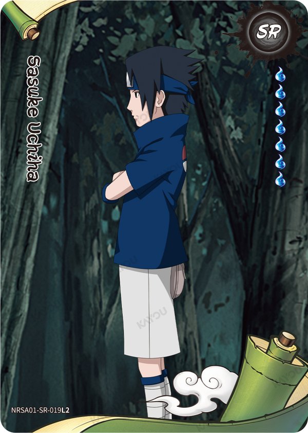 Sasuke Uchiha NRSA01-SR-019L2 card from Heaven Scroll Series 1