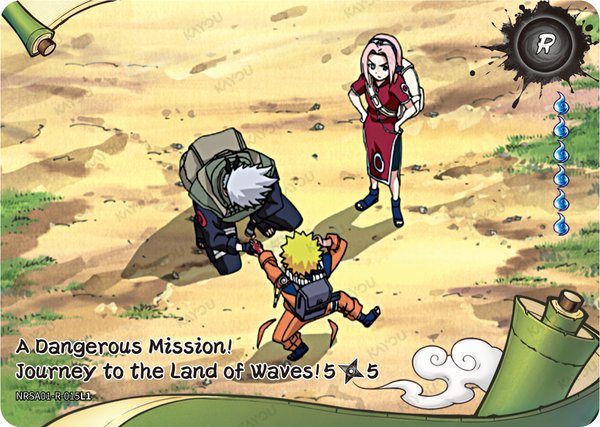 A Dangerous Mission! Journey to the Land of Waves! 5/5 NRSA01-R-015L1 card from Heaven Scroll Series 1