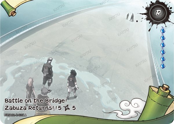 Battle on the Bridge! Zabuza Returns!! 3/5 NRSA01-R-033L1 card from Heaven Scroll Series 1