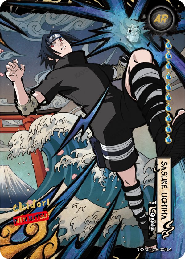 Sasuke Uchiha NRSA02-AR-008L4 card from Chapter Jin Series 2